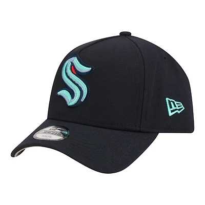Youth New Era Deep Sea Blue Seattle Kraken 9FORTY A-Frame Adjustable Hat