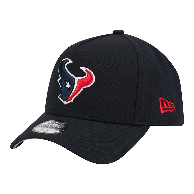 Youth New Era  Navy Houston Texans 9FORTY A-Frame Adjustable Hat