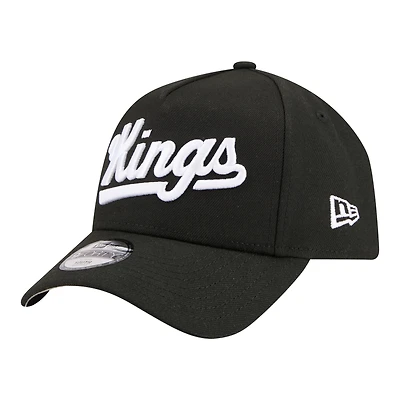 Youth New Era  Black Sacramento Kings 9FORTY A-Frame Adjustable Hat
