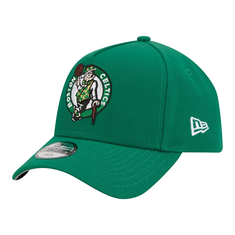 Youth New Era  Kelly Green Boston Celtics 9FORTY A-Frame Adjustable Hat