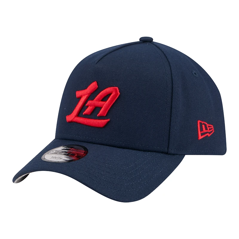 Youth New Era  Navy LA Clippers 9FORTY A-Frame Adjustable Hat