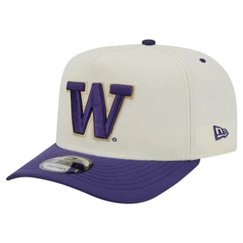 Unisex New Era White/Purple Washington Huskies A-Frame 9FIFTY Snapback Hat