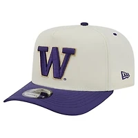 Unisex New Era White/Purple Washington Huskies A-Frame 9FIFTY Snapback Hat