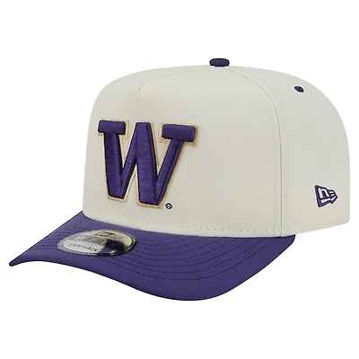 Unisex New Era White/Purple Washington Huskies A-Frame 9FIFTY Snapback Hat