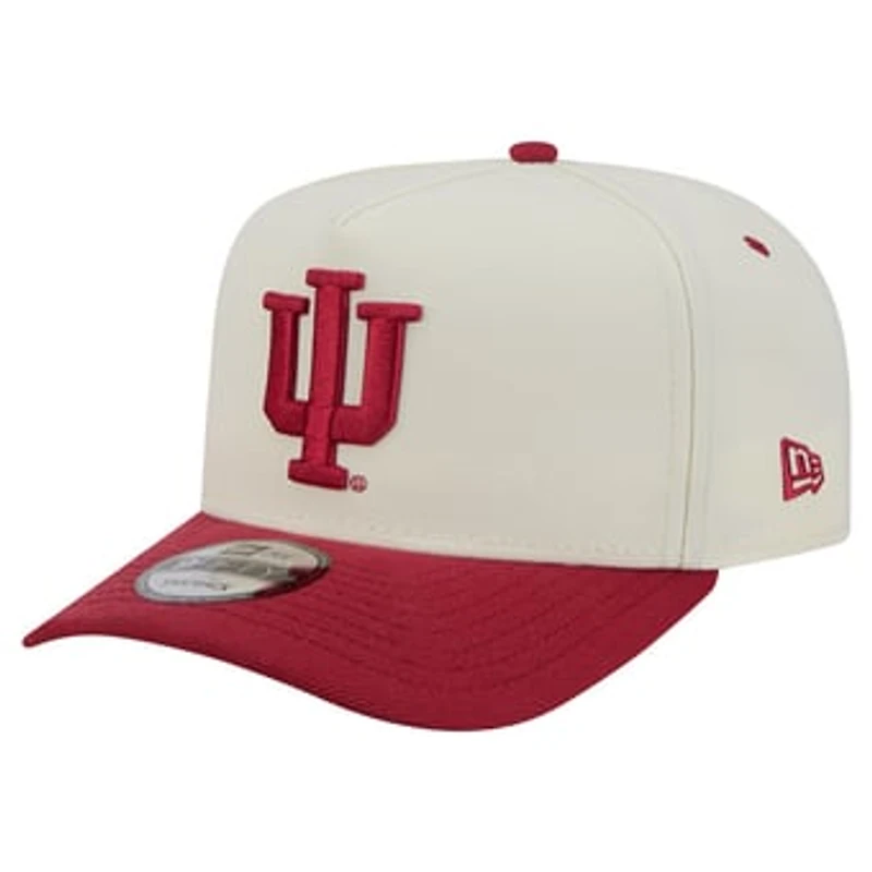 Unisex New Era White/Crimson Indiana Hoosiers A-Frame 9FIFTY Snapback Hat