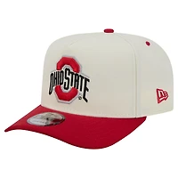 Unisex New Era White/Scarlet Ohio State Buckeyes A-Frame 9FIFTY Snapback Hat