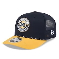 Men's New Era  Navy Michigan Wolverines Rope 9SEVENTY Adjustable Hat