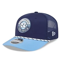 Men's New Era  Navy North Carolina Tar Heels Rope 9SEVENTY Adjustable Hat
