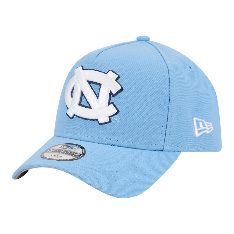 Youth New Era Carolina Blue North Carolina Tar Heels 9FORTY A-Frame Adjustable Hat