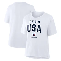 Women's  White Team USA  Prime Speedskating Legacy T-Shirt