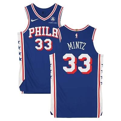 Judah Mintz Philadelphia 76ers Player-Issued #33 Royal Nike Jersey from the 2024-25 NBA Season - Size 46+4