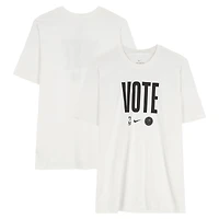Joel Embiid Philadelphia 76ers Player-Worn White Nike "Vote" T-Shirt from the 2025-26 NBA Season