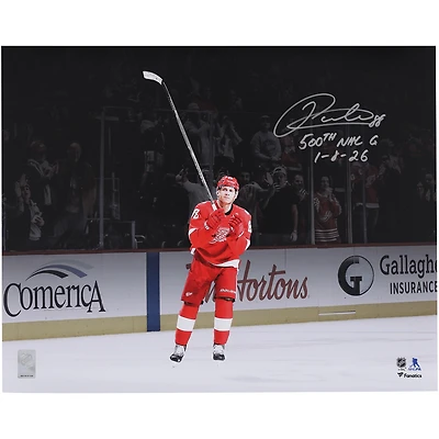 Patrick Kane Detroit Red Wings Autographed 16" x 20" 500th NHL Goal Celebration Photograph with "500th NHL G 1-8-26" Inscription