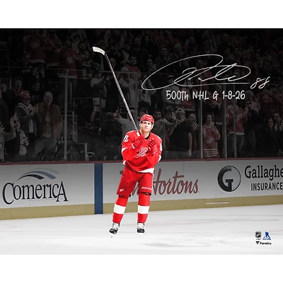 Patrick Kane Detroit Red Wings Autographed 16" x 20" 500th NHL Goal Celebration Photograph with "500th NHL G 1-8-26" Inscription