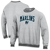 Men's Champion Black Miami Marlins Reverse Weave Sweatshirt