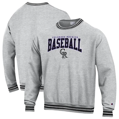 Men's Champion Black Colorado Rockies Reverse Weave Sweatshirt