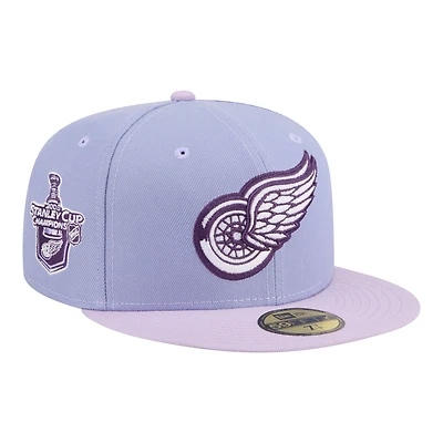 Men's New Era Light Purple/Purple Detroit Red Wings Lavender Bloom 59FIFTY Fitted Hat