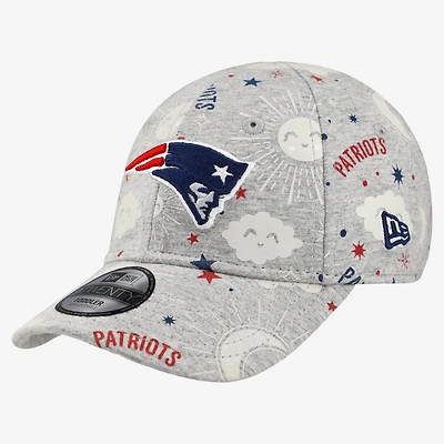 Toddler New Era Heather Gray New England Patriots Sky 9TWENTY Adjustable Hat