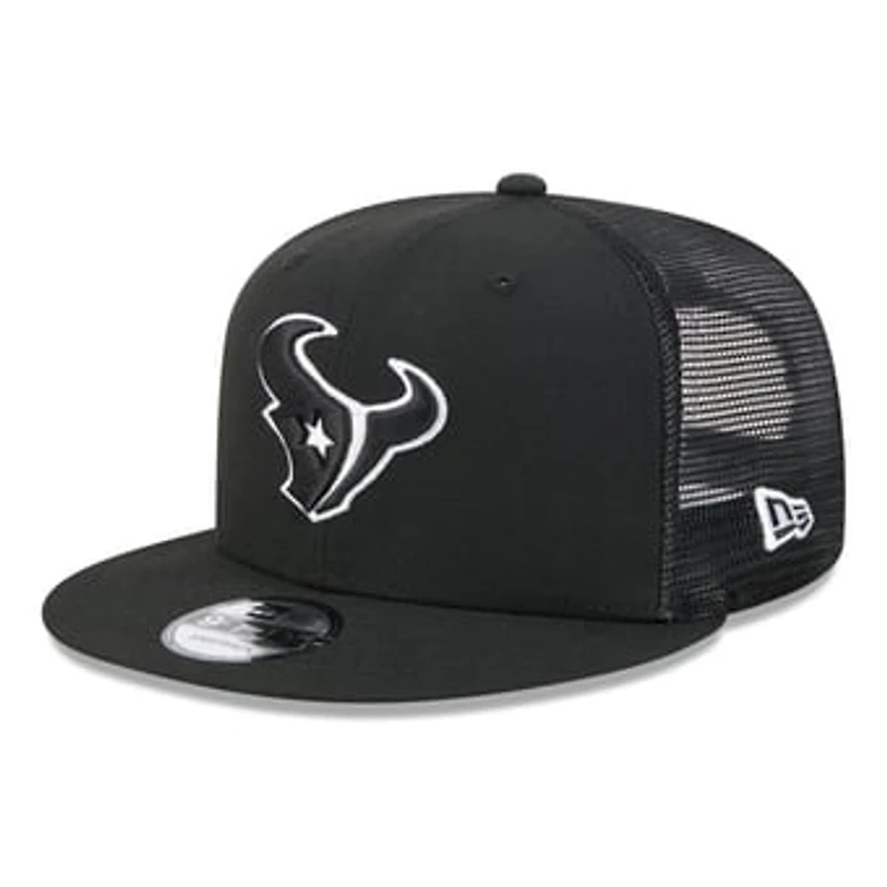 Men's New Era Black/White Houston Texans 9FIFTY Snapback Trucker Hat