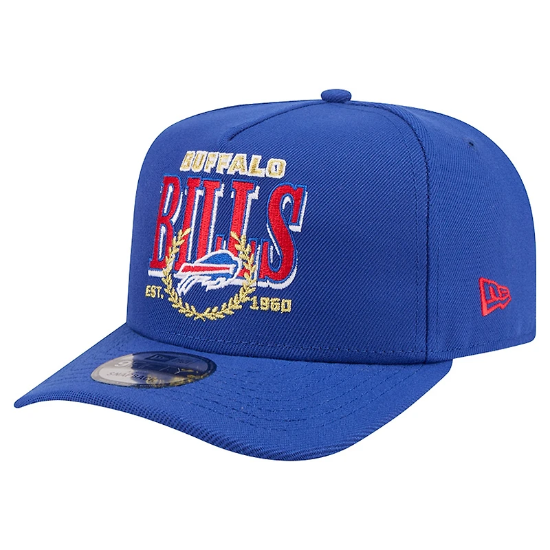Men's New Era Royal Buffalo Bills Laurel A-Frame 9FIFTY Snapback Hat