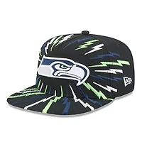 Men's New Era Black Seattle Seahawks Bolt A-Frame 9FIFTY Snapback Hat