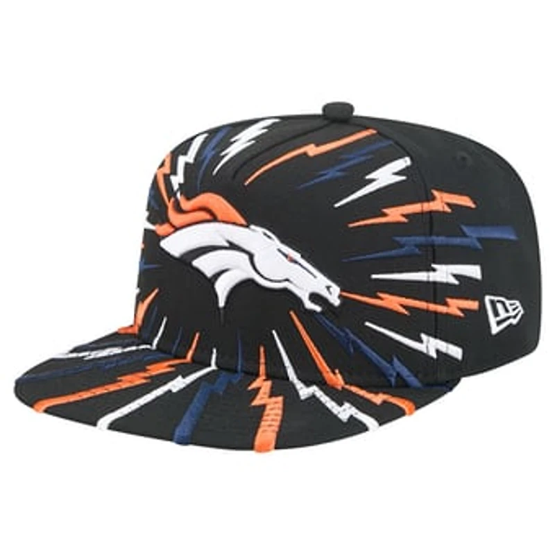 Men's New Era Black Denver Broncos Bolt A-Frame 9FIFTY Snapback Hat
