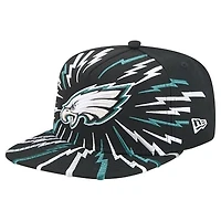 Men's New Era Black Philadelphia Eagles Bolt A-Frame 9FIFTY Snapback Hat