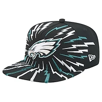 Men's New Era Black Philadelphia Eagles Bolt A-Frame 9FIFTY Snapback Hat