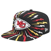 Men's New Era Black Kansas City Chiefs Bolt A-Frame 9FIFTY Snapback Hat