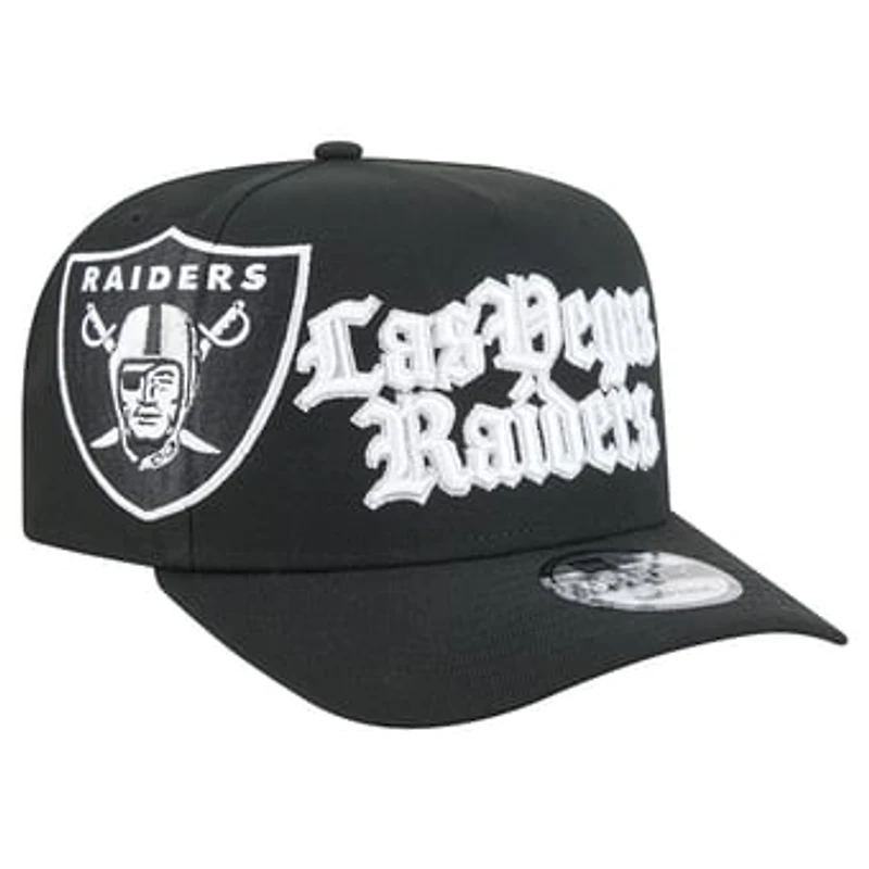 Men's New Era Black Las Vegas Raiders Proud A-Frame 9FIFTY Snapback Hat
