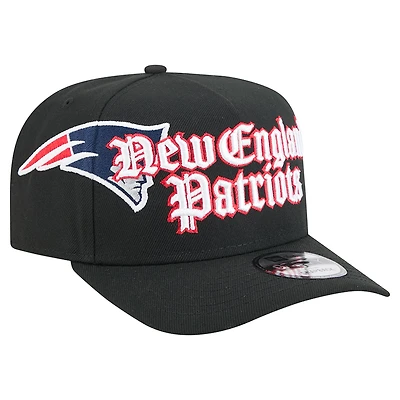 Men's New Era Black New England Patriots Proud A-Frame 9FIFTY Snapback Hat