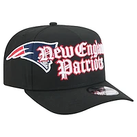 Men's New Era Black New England Patriots Proud A-Frame 9FIFTY Snapback Hat