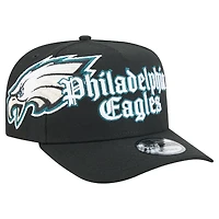 Men's New Era Black Philadelphia Eagles Proud A-Frame 9FIFTY Snapback Hat