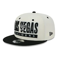 Men's New Era Cream/Black Las Vegas Raiders Classic 9FIFTY Snapback Hat