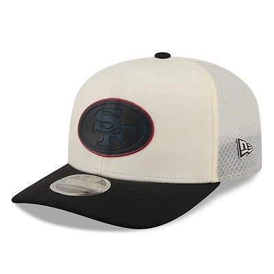 Men's New Era Cream/Black San Francisco 49ers Color Pop 9SEVENTY Adjustable Hat