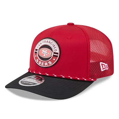 Men's New Era Scarlet San Francisco 49ers Game 9SEVENTY Adjustable Hat