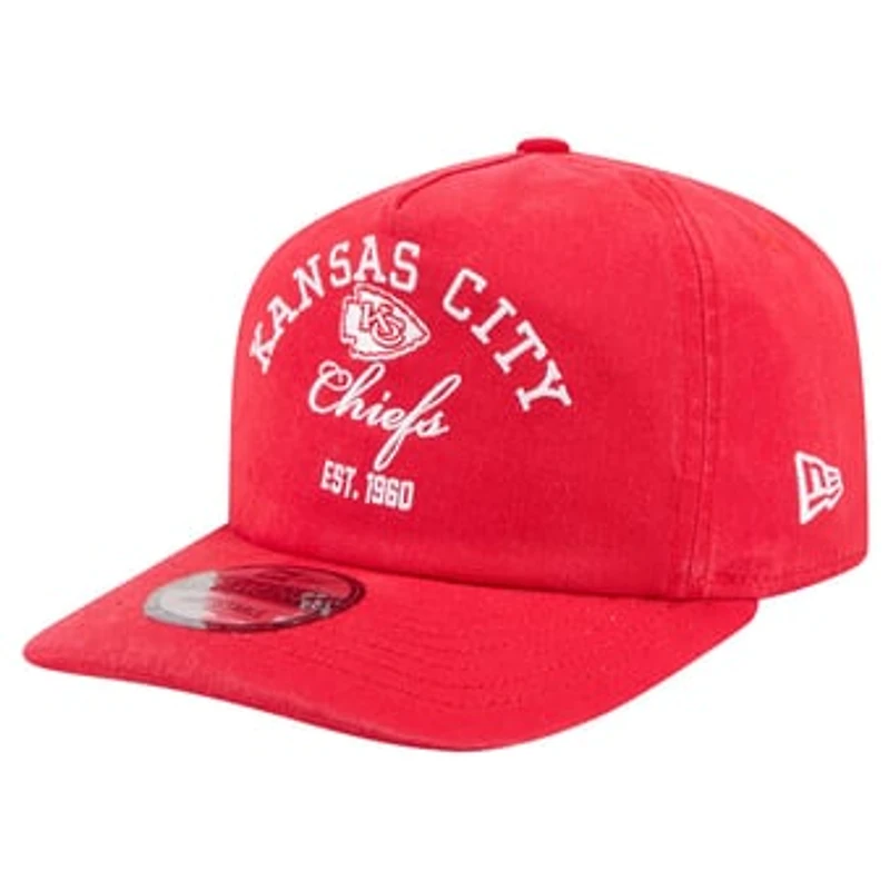 Men's New Era Red Kansas City Chiefs Stacked 19TWENTY Adjustable Hat