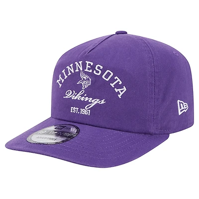 Men's New Era Purple Minnesota Vikings Stacked 19TWENTY Adjustable Hat