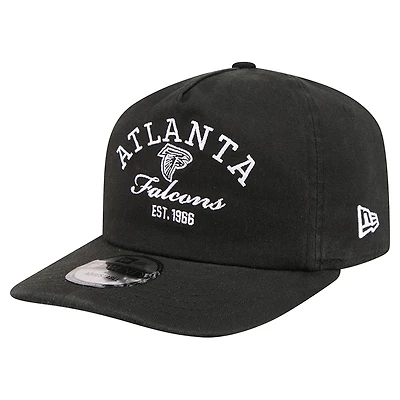 Men's New Era Black Atlanta Falcons Stacked 19TWENTY Adjustable Hat