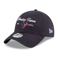 Women's New Era Navy Houston Texans Script Casual Classic Adjustable Hat