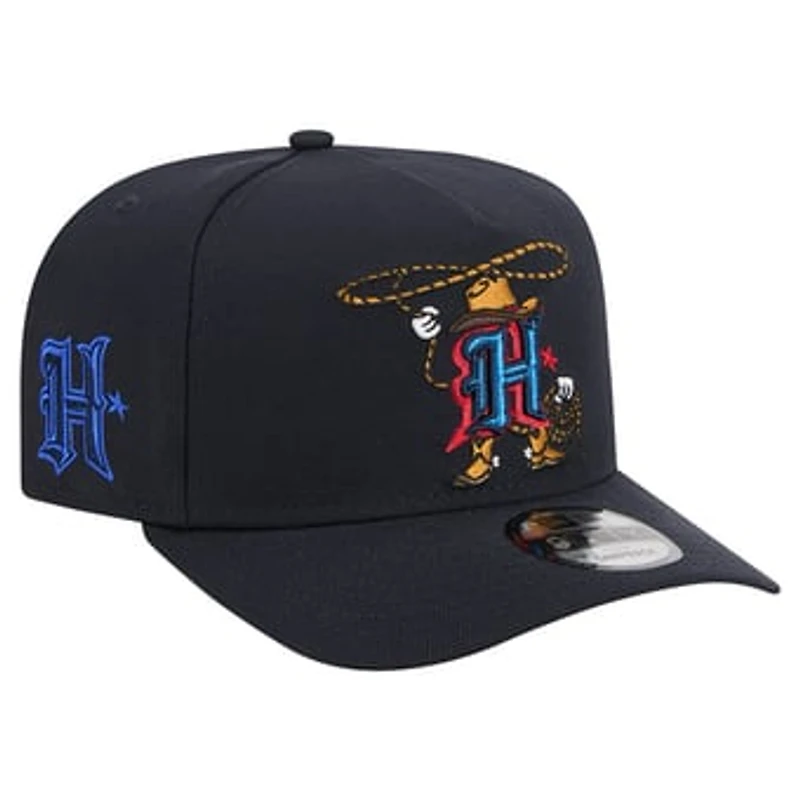 Men's New Era Navy Houston Texans Cartoon A-Frame 9FIFTY Snapback