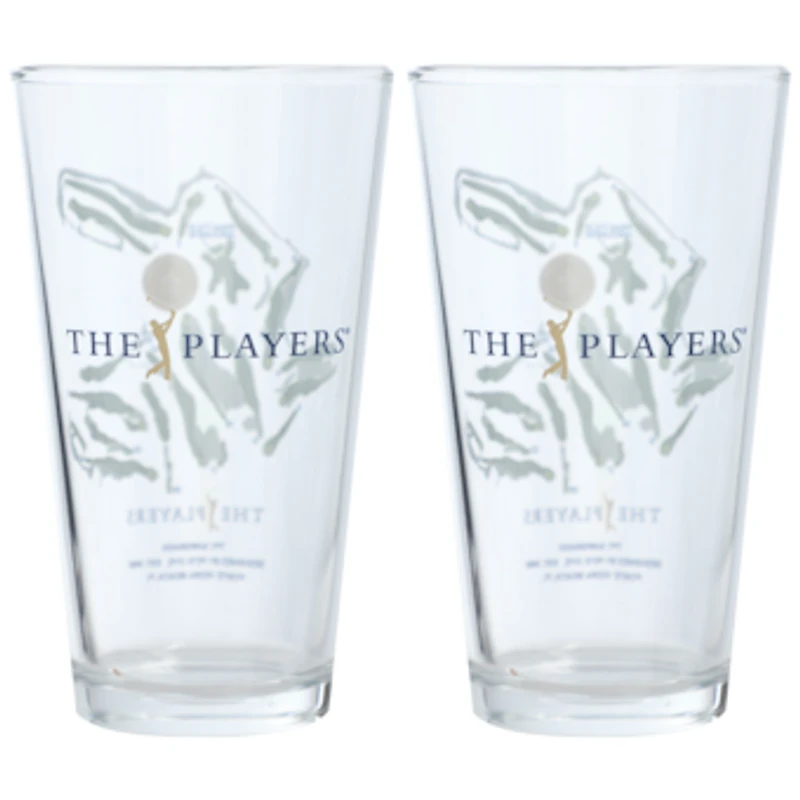 THE PLAYERS Two-Pack 2026 Players Course Map 16oz. Pint Glass Set