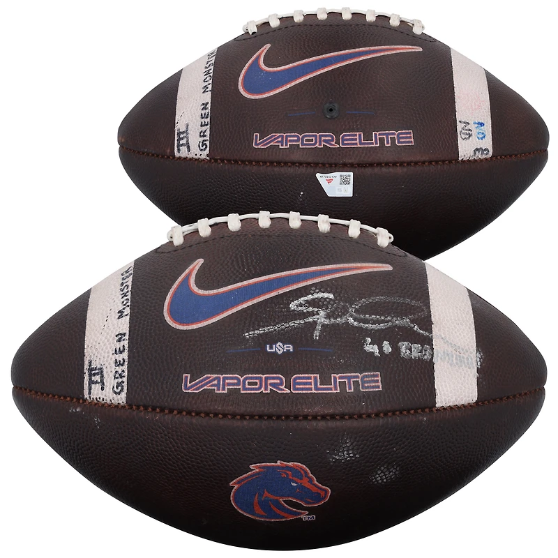 Spencer Danielson Boise State Broncos Autographed Game-Used Football vs. Nevada Wolfpack on October 24, 2025 with "Go Broncos!" Inscription
