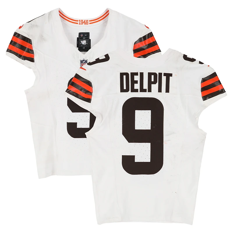 Grant Delpit Cleveland Browns Game-Used #9 White Nike Jersey vs. Cincinnati Bengals on January 4, 2026