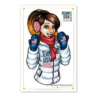 Team USA 2026 Winter Olympics 11" x 17" Women in Sports Konni Mackenzie Poster Print