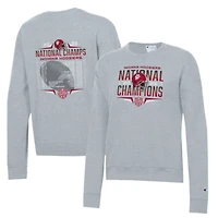 Unisex Champion  Heather Gray Indiana Hoosiers College Football Playoff 2025 National Champions Schedule Sweatshirt