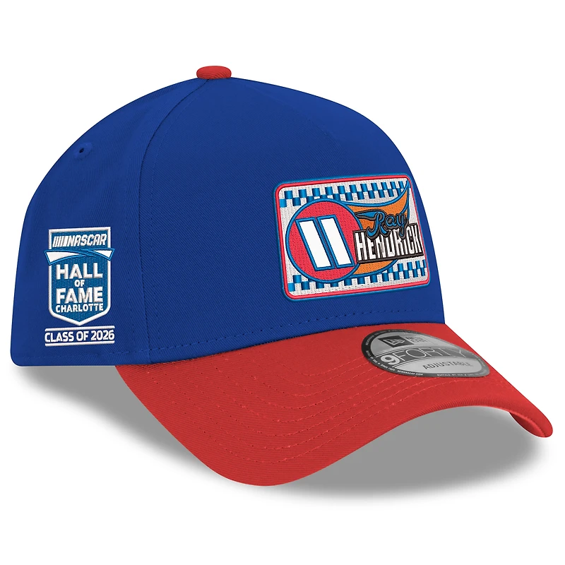 Men's New Era Blue Ray Hendrick 2026 NASCAR Hall Of Fame A-Frame 9FORTY Adjustable Hat