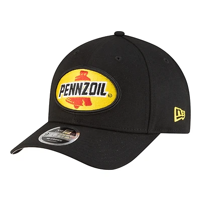 Men's New Era Black Joey Logano Pennzoil 9FORTY M-Crown Adjustable Hat