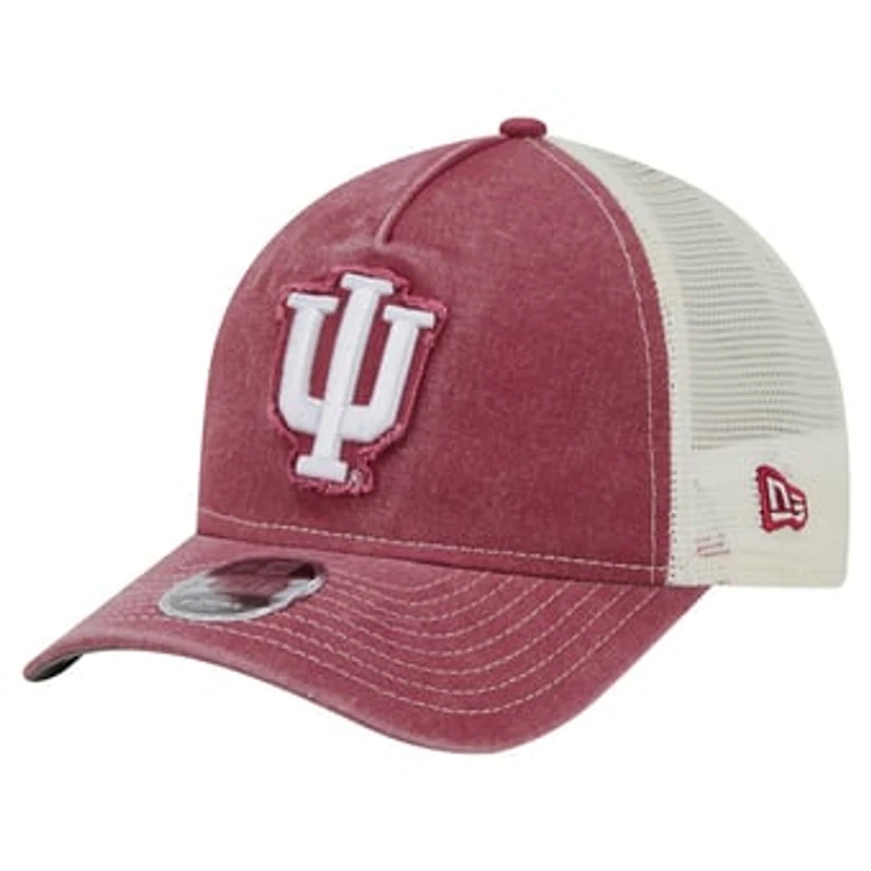 Youth New Era Crimson Indiana Hoosiers Retro A-Frame Adjustable Trucker Hat
