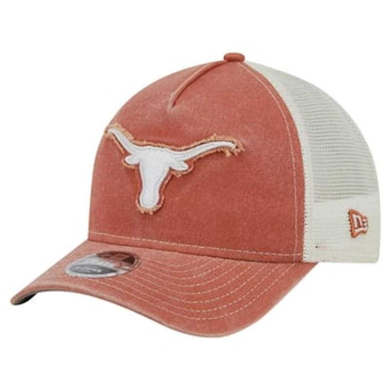 Youth New Era Texas Orange Texas Longhorns Retro A-Frame M-Crown Adjustable Trucker Hat